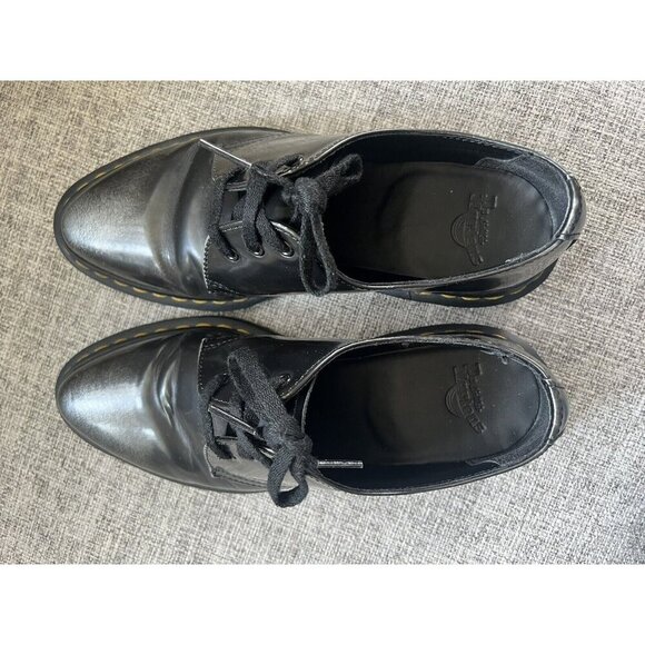 Dr Doc Martens Dupree 3 Eye Silver Arcadia Rub Off Sz 7 US Rockabilly Punk - Picture 2 of 13